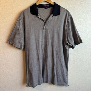 Men’s Ralph Lauren Purple Label Mercerized Cotton Houndstooth Polo Med Italy XL